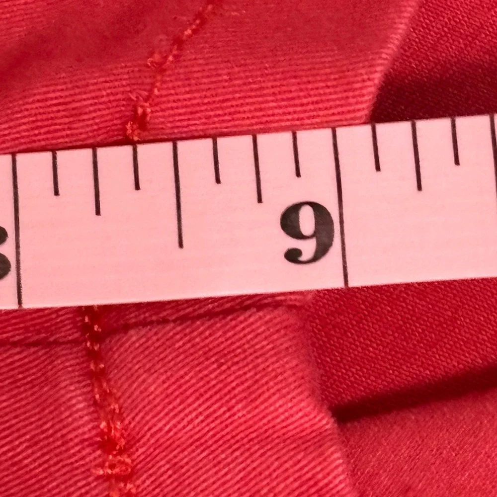 Golfing‎ - Hudson & Barrow Red - Chino Shorts Size 34 Stretch Cotton Flat Front